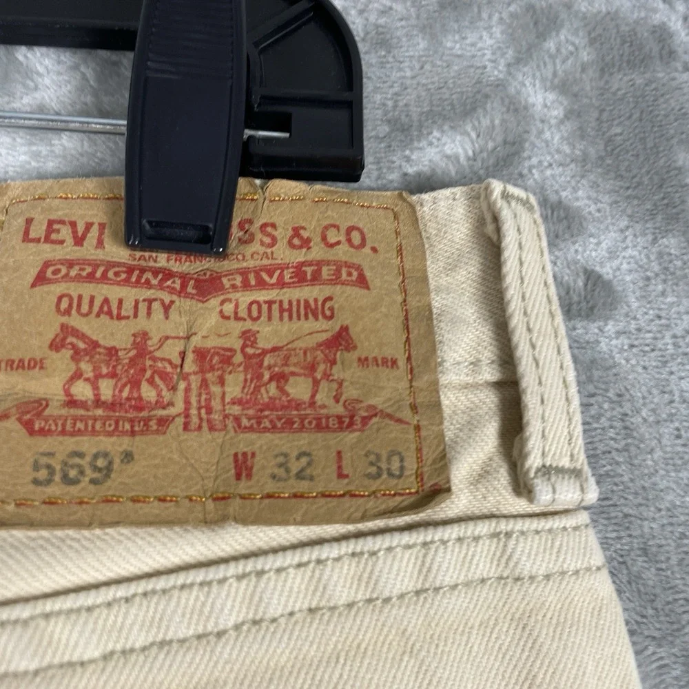 VTG Levis 569 Jeans Mens 32x30 Stained Distressed Loose Straight Baggy Skate Y2K